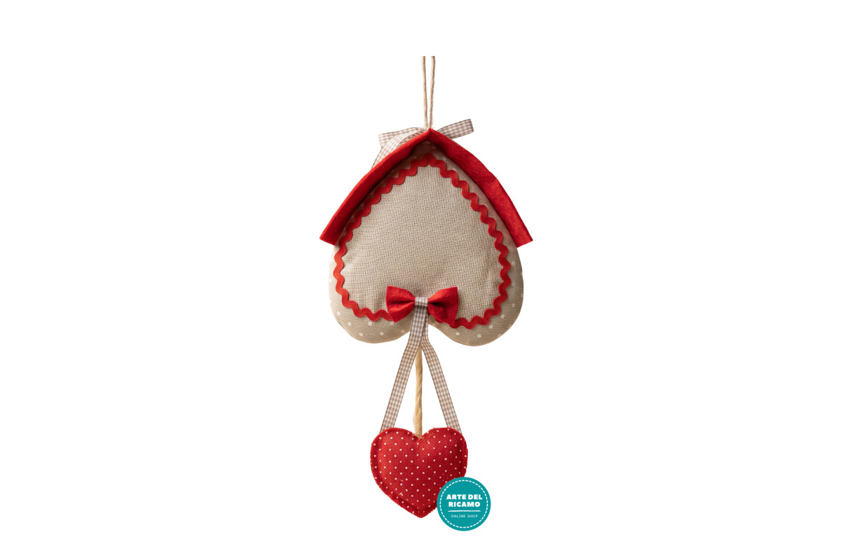 Fuoriporta Natalizio da Ricamare - Cuore Fuoriporta Natalizio da Ricamare - Cuore