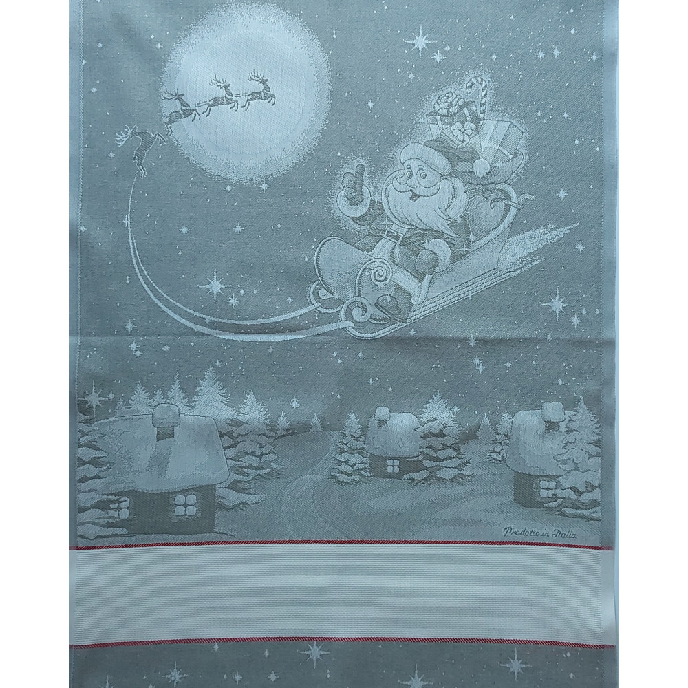 Santa Claus with Sled Kitchen Towel - Turtledove