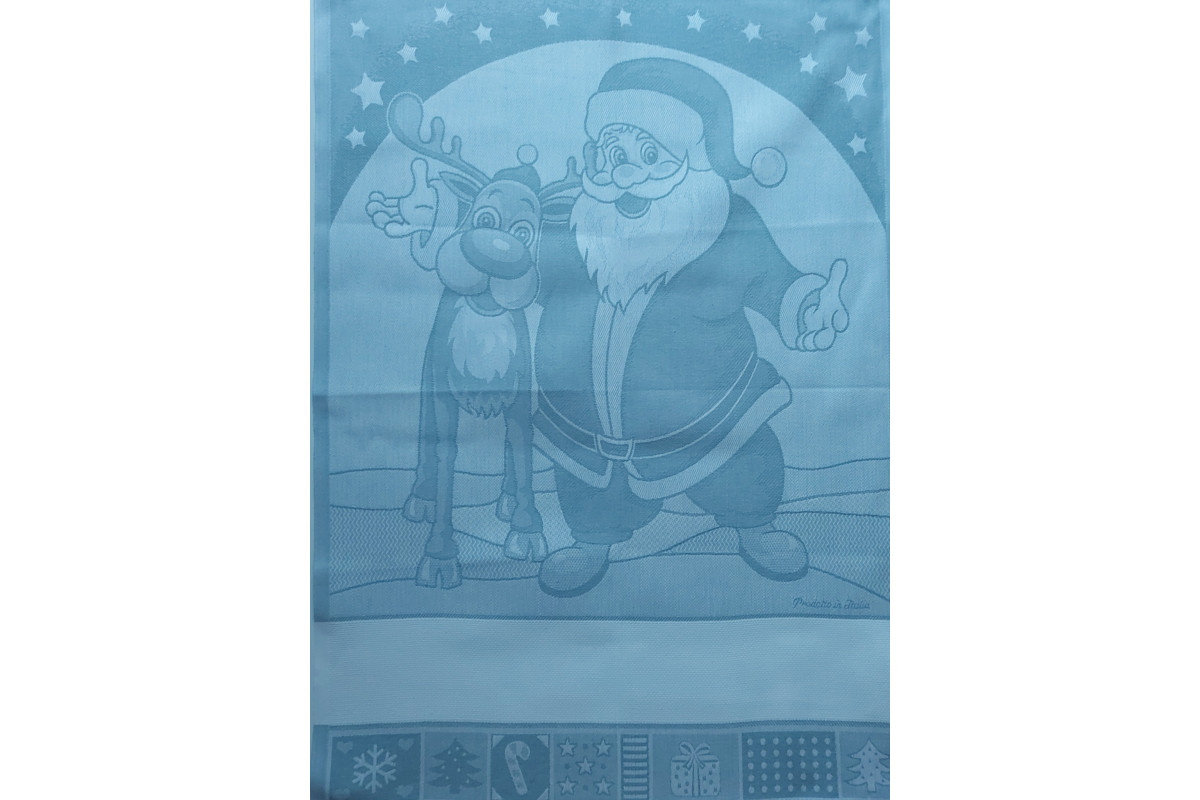Strofinaccio Babbo Natale con Renna - Grigio Perla Strofinaccio Babbo Natale con Renna - Grigio Perla