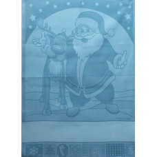 Strofinaccio Babbo Natale con Renna - Grigio Perla Strofinaccio Babbo Natale con Renna - Grigio Perla