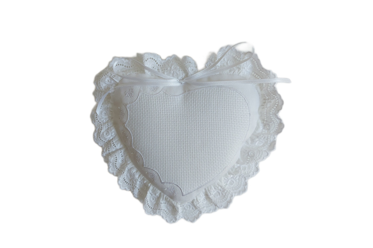 Stafil - Cojin Alianzas Corazon - Blanco Stafil - Cojin Alianzas Corazon - Blanco