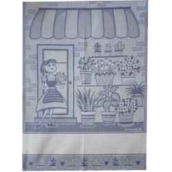 Blue Kitchen Towel - The Flower Girl