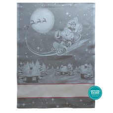 Santa Claus with Sled Kitchen Towel - Turtledove Santa Claus with Sled Kitchen Towel - Turtledove