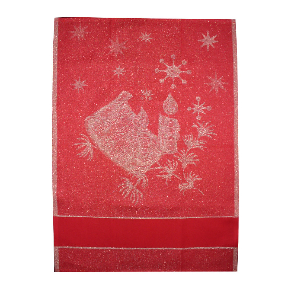 Red Stitchable Kitchen Towel - Christmas Songs