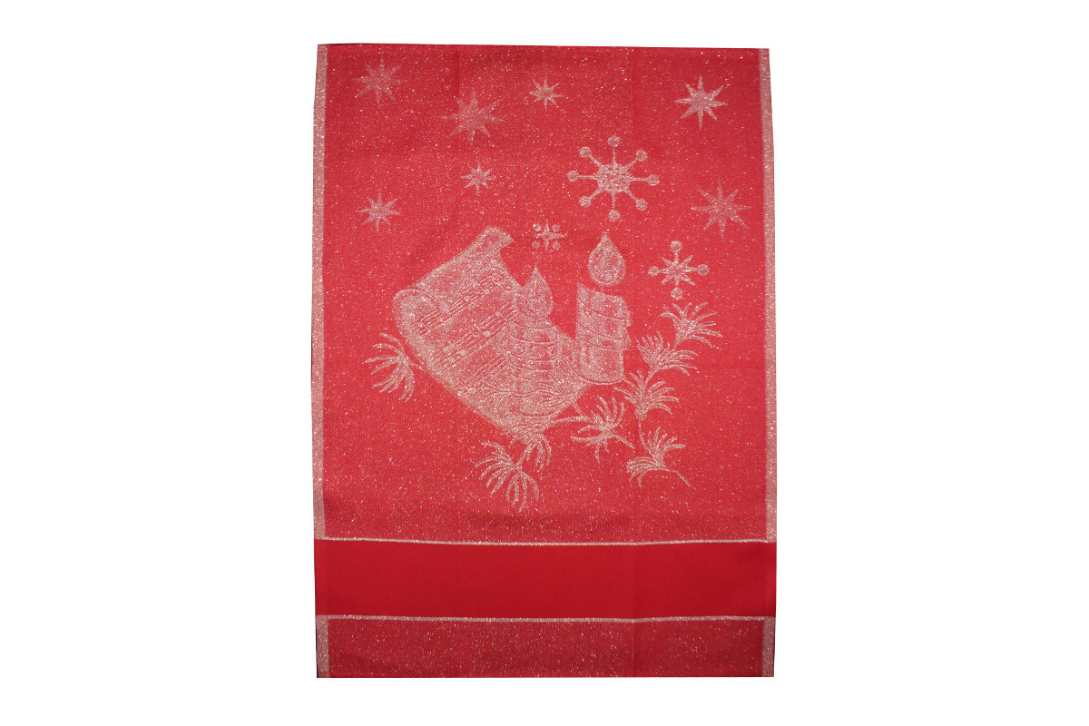 Red Stitchable Kitchen Towel - Christmas Songs Red Stitchable Kitchen Towel - Christmas Songs