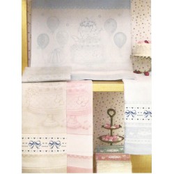 Fratelli Graziano - Terry Kitchen Towel - Cakes - Color Light Blue