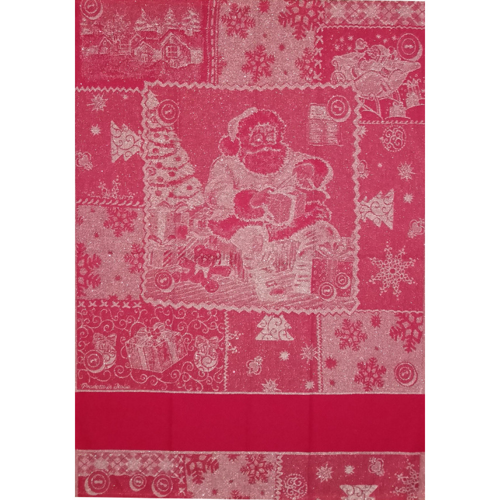 Red Christmas Kitchen Towel - Santa Claus