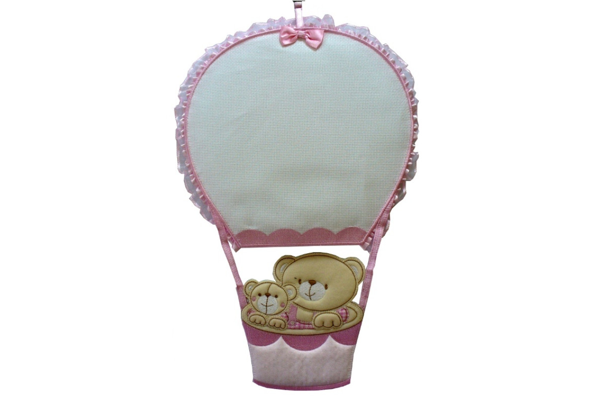 Colgante para la Puerta del Bebè - Globo de Aire con Oso - Rosa Colgante para la Puerta del Bebè - Globo de Aire con Oso - Rosa