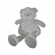 Teddy Bear with Baby Bib to Cross Stitch - Pink