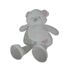 Peluche Orsacchiotto con Bavaglino da Ricamare - Rosa Peluche Orsacchiotto con Bavaglino da Ricamare - Rosa