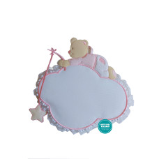 Colgante para la Puerta del Bebè - Nube con Osito y Estrella