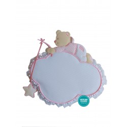 Baby Cockade Announcement - Cloud with Teddy Bear and Star