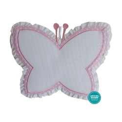 Pink Baby Cockade Announcement - Butterfly