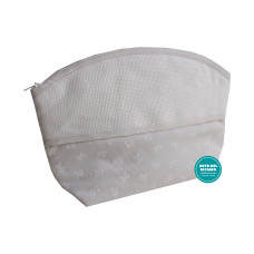 Bolsita Bebè para Bordar - Crema con Lazos Blancos Bolsita Bebè para Bordar - Crema con Lazos Blancos