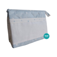 Busta Nécessaire per Neonato da Ricamare - Stelle Celeste Busta Nécessaire per Neonato da Ricamare - Stelle Celeste
