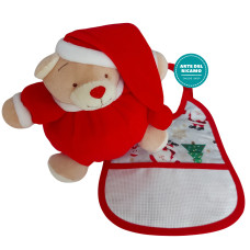 Oso de Peluche con Babero de Navidad para Bordar Oso de Peluche con Babero de Navidad para Bordar