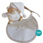 Teddy Bear with Baby Bib to Cross Stitch - Cream Teddy Bear with Baby Bib to Cross Stitch - Cream