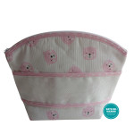 Busta Nécessaire per Neonato da Ricamare - Orsetti Rosa Busta Nécessaire per Neonato da Ricamare - Orsetti Rosa