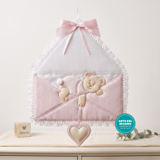 Pink Baby Cockade Announcement Sweet Dream a Message of Love in Fabric Pink Baby Cockade Announcement Sweet Dream a Message of Love in Fabric