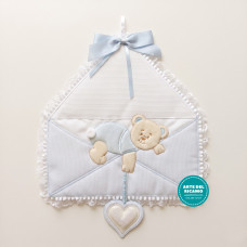Light Blue Baby Cockade Announcement Sweet Dream a Message of Love in Fabric Light Blue Baby Cockade Announcement Sweet Dream a Message of Love in Fabric