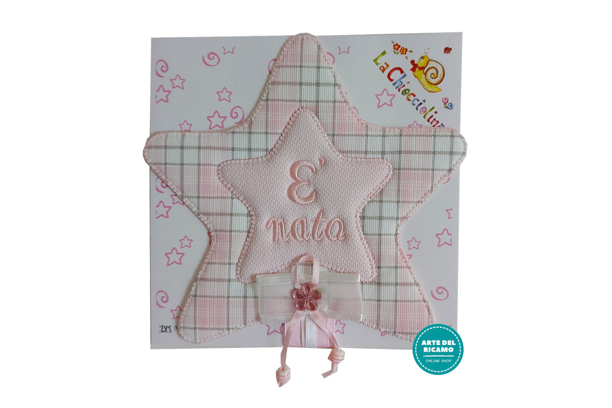 Colgante para la Puerta del Bebè - Estrella Rosa Colgante para la Puerta del Bebè - Estrella Rosa