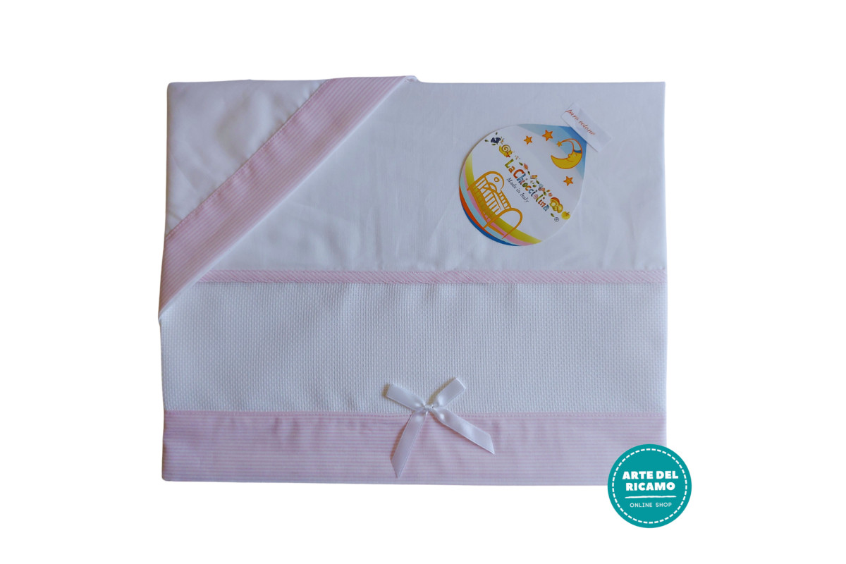 Set Baby Crib Sheets - Pink Stripes Set Baby Crib Sheets - Pink Stripes