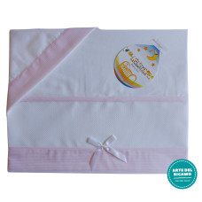 Set Lenzuolino Culla per Bambini - Righe Rosa