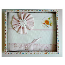 Set Baby Crib Sheets - Little Linen Pink - Teddy Bear Set Baby Crib Sheets - Little Linen Pink - Teddy Bear
