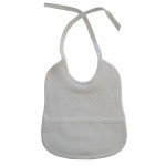 Bavaglino Spugna per Neonato 3 - 6 mesi - Bianco Bavaglino Spugna per Neonato 3 - 6 mesi - Bianco
