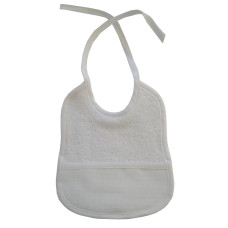 3 - 6 months Baby Bib to Cross Stitch - White Color 3 - 6 months Baby Bib to Cross Stitch - White Color