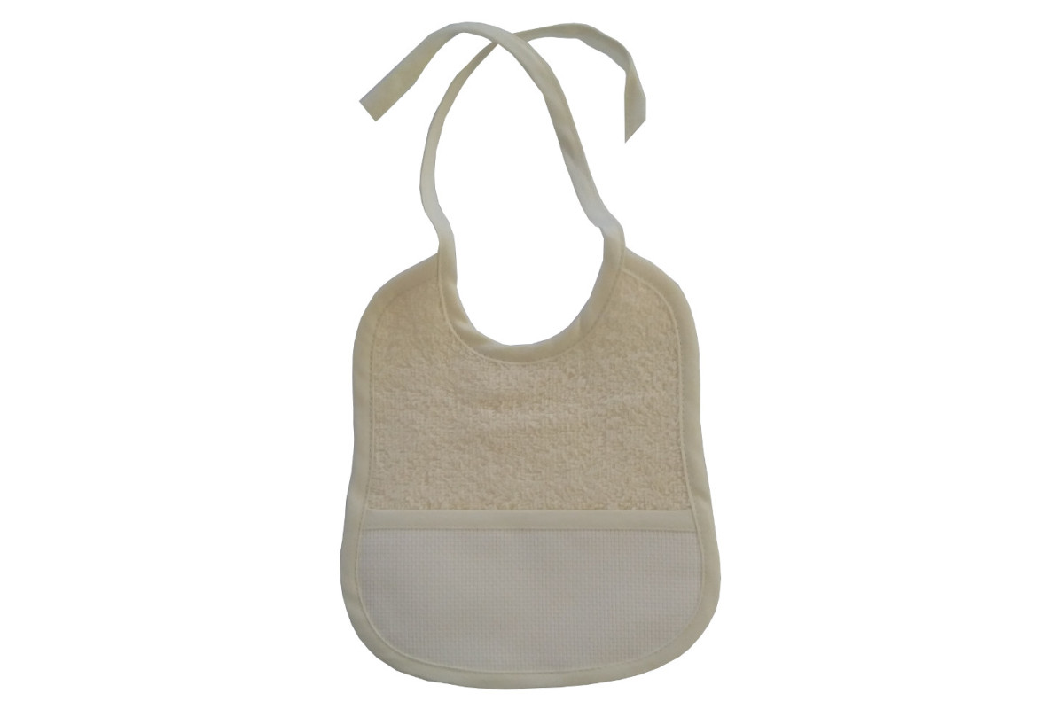 Bavaglino Spugna per Neonato 3 - 6 mesi - Crema Bavaglino Spugna per Neonato 3 - 6 mesi - Crema