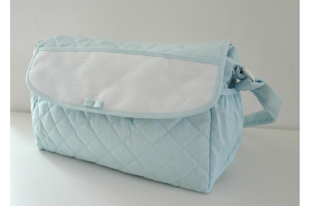 Baby Nursery Bag to Cross Stitch - Light Blue Baby Nursery Bag to Cross Stitch - Light Blue