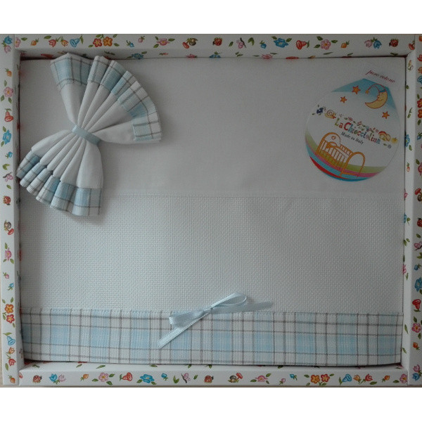 Baby Sheet Set - Scottish Line - Color Light Blue