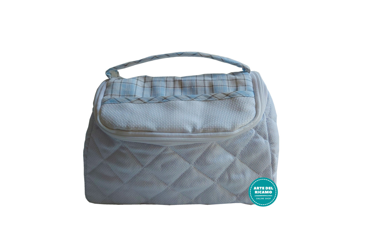 Bolso Accesorios para Bebe con Interior Plastificado - Escoces Azul Bolso Accesorios para Bebe con Interior Plastificado - Escoces Azul