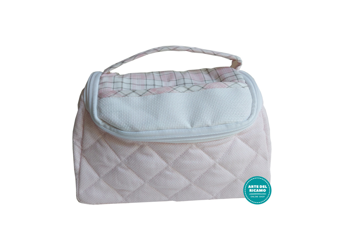 Bolso Accesorios para Bebe con Interior Plastificado - Escoces Rosa Bolso Accesorios para Bebe con Interior Plastificado - Escoces Rosa