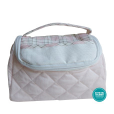 Bolso Accesorios para Bebe con Interior Plastificado - Escoces Rosa Bolso Accesorios para Bebe con Interior Plastificado - Escoces Rosa