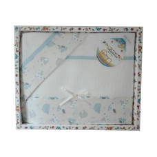 Stitchable Baby Bed Sheets - Light Blue Birds