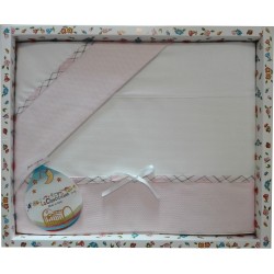 Stitchable Baby Bed Sheets - Scottish Pink
