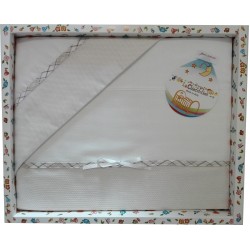 Stitchable Baby Bed Sheets - Scottish Turtledove