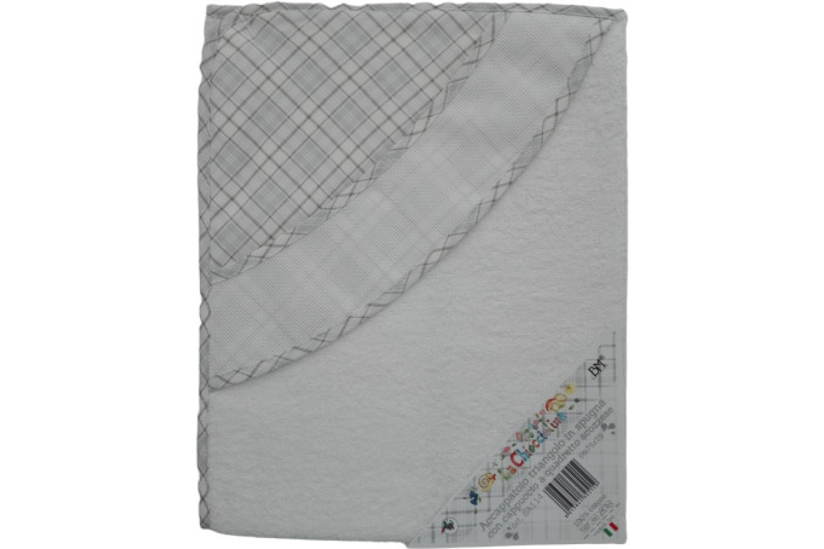 Albornoz de Rizo para Bebè - Escoces Gris Perla Albornoz de Rizo para Bebè - Escoces Gris Perla