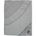 Accappatoio a Triangolo Ricamabile - Scozzese Grigio Perla Accappatoio a Triangolo Ricamabile - Scozzese Grigio Perla
