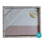 Set Lenzuolino Lettino per Bambini Stelle - Rosa Set Lenzuolino Lettino per Bambini Stelle - Rosa