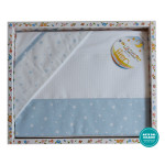 Stitchable Baby Bed Sheets Star - Light Blue Stitchable Baby Bed Sheets Star - Light Blue