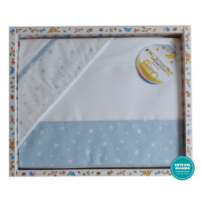 Stitchable Baby Bed Sheets Star - Light Blue