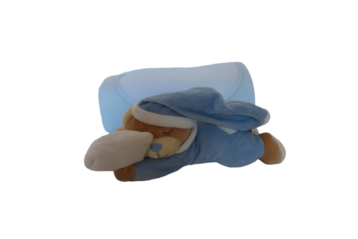 Copertina ed Orsetto che Dorme - Celeste Copertina ed Orsetto che Dorme - Celeste