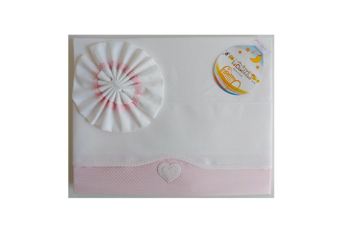 Stitchable Baby Sheets with Pink Heart Stitchable Baby Sheets with Pink Heart