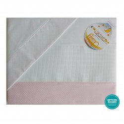Stitchable Baby Bed Sheets - Pink Little Dots