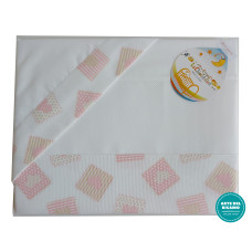 Stitchable Baby Bed Sheets - Pink Patchwork