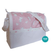 Bolsa de Pañales para Bebé Rosa con Elefantes Bolsa de Pañales para Bebé Rosa con Elefantes