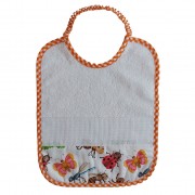 Terry Baby Bib with Aida Band - Natural Insects